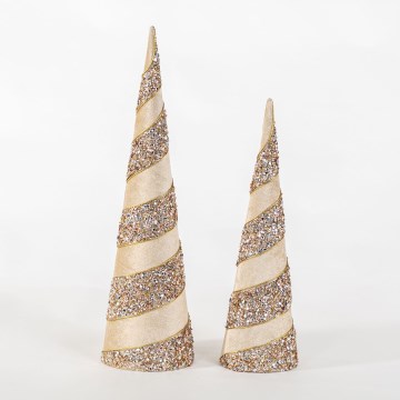 SÆT 2x Juledekoration 40/50 cm træ