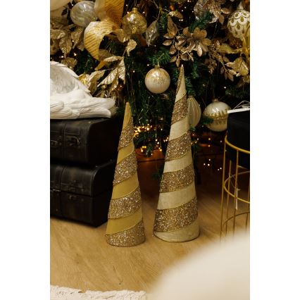 SÆT 2x Juledekoration 40/50 cm træ