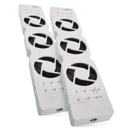 SÆT 2x Kølerventilator 5/230V hvid