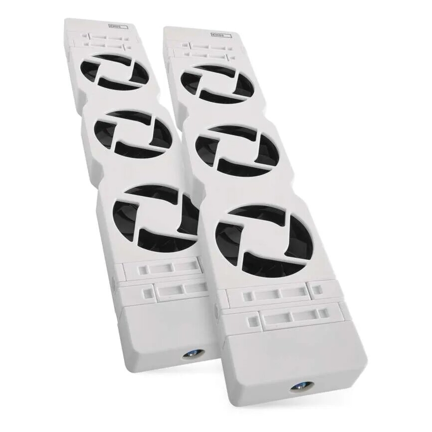 SÆT 2x Kølerventilator 5/230V hvid