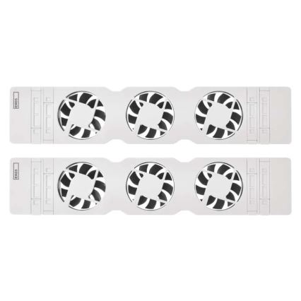 SÆT 2x Kølerventilator 5/230V hvid