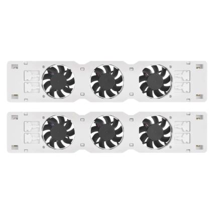 SÆT 2x Kølerventilator 5/230V hvid