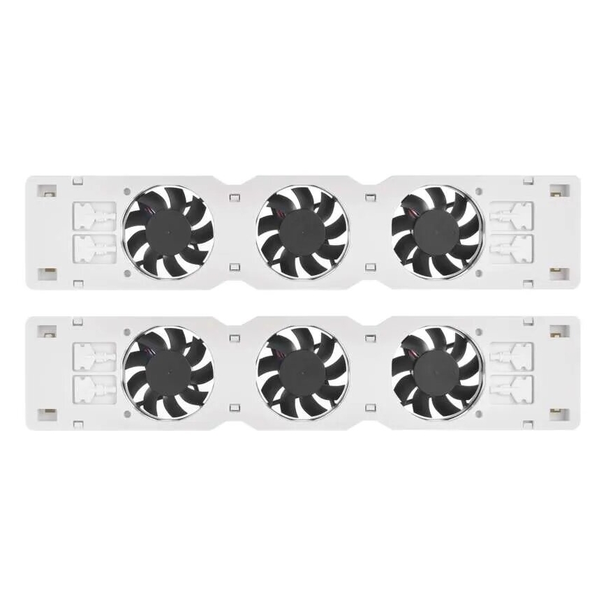 SÆT 2x Kølerventilator 5/230V hvid