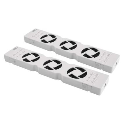 SÆT 2x Kølerventilator 5/230V hvid