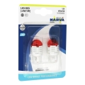 SÆT 2x LED Bilpære W21W W3x16d/1,75W/12V rød - Narva 18100RPNVAB2