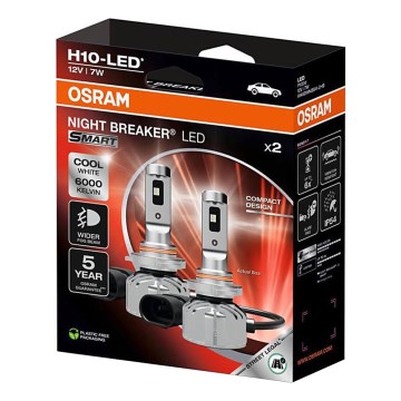 Sæt 2x LED-bilpærer NIGHT BREAKER SMART H10 PY20d/7W/12V 6000K - Osram