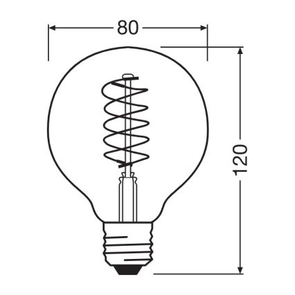 Sæt 2x LED-dæmpbar pære Vintage Filament E27/4,8W/230V 2200K - Osram