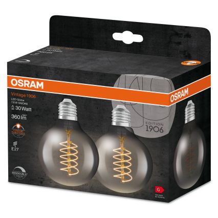 Sæt 2x LED dæmpbare pærer VINTAGE FILAMENT E27/7,8W/230V 1800K - Osram