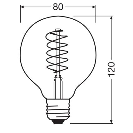 Sæt 2x LED dæmpbare pærer VINTAGE FILAMENT E27/7,8W/230V 1800K - Osram
