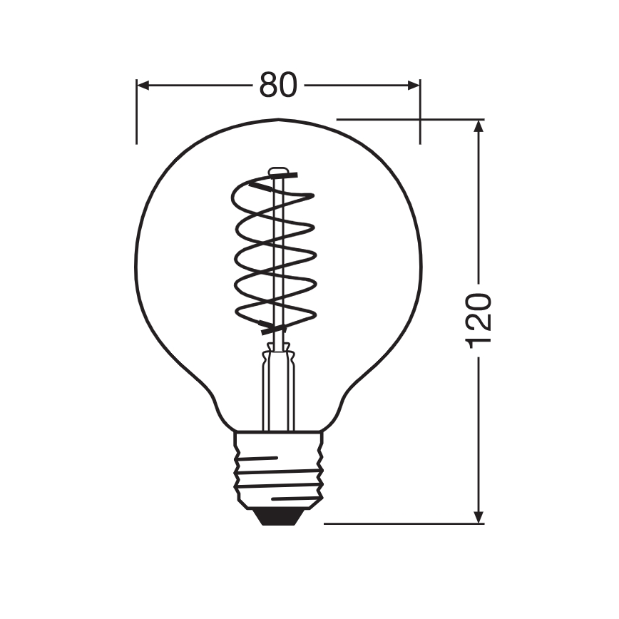 Sæt 2x LED dæmpbare pærer VINTAGE FILAMENT E27/7,8W/230V 1800K - Osram