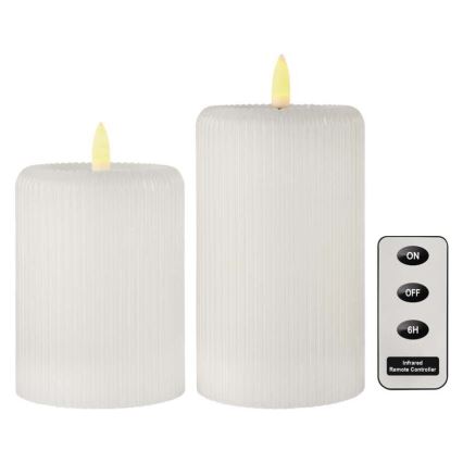 Sæt 2x LED-lys LED/4xAA + fjernbetjening