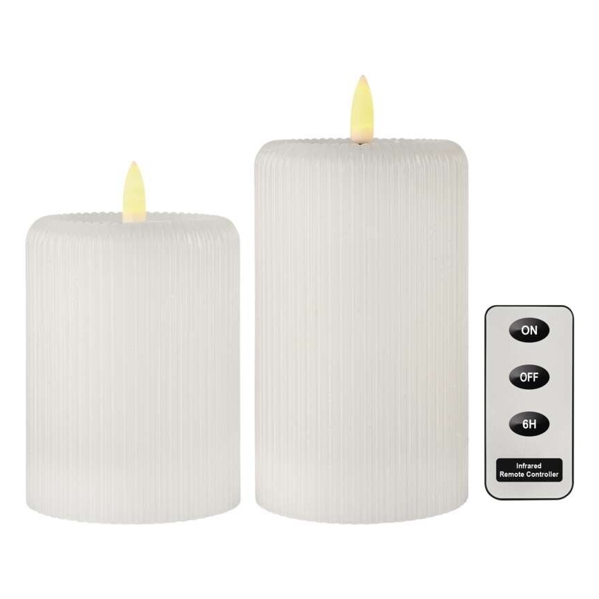 Sæt 2x LED-lys LED/4xAA + fjernbetjening