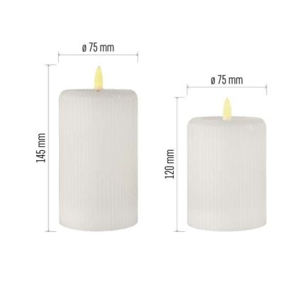 Sæt 2x LED-lys LED/4xAA + fjernbetjening