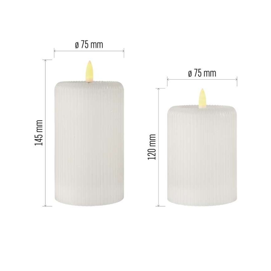 Sæt 2x LED-lys LED/4xAA + fjernbetjening