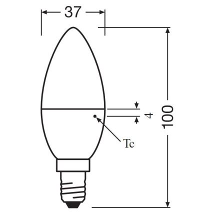 SÆT 2x LED-pære B35 E14/4,9W/230V 3000K - Osram