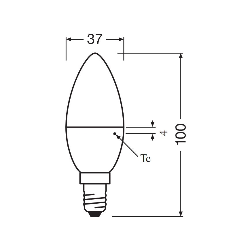 SÆT 2x LED-pære B35 E14/4,9W/230V 3000K - Osram