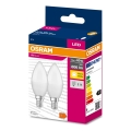 SÆT 2x LED-pære B38 E14/7,5W/230V 3000K - Osram