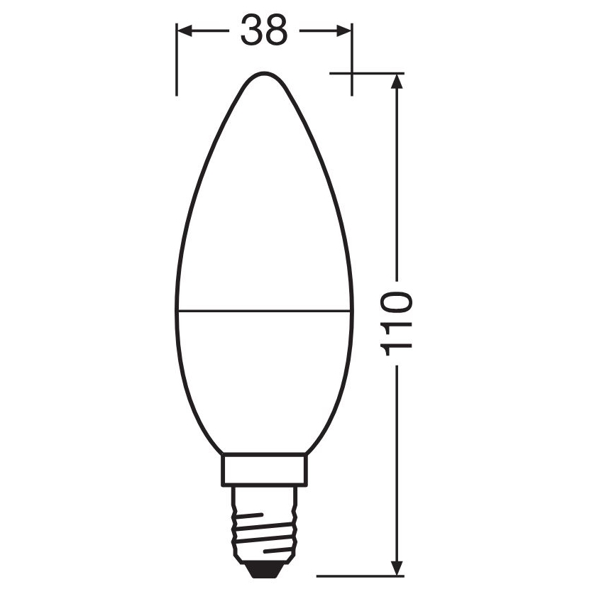 SÆT 2x LED-pære B38 E14/7,5W/230V 3000K - Osram