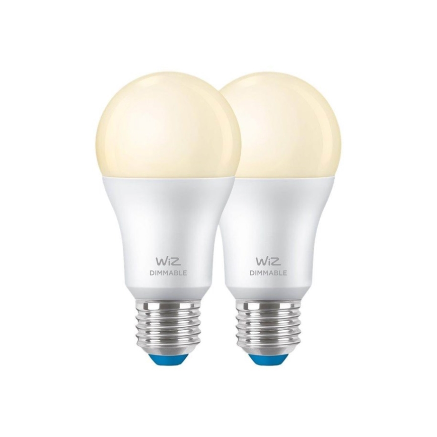 SÆT 2x LED-pære dæmpbar A60 E27/8W/230V 2700K CRI 90 Wi-Fi - WiZ