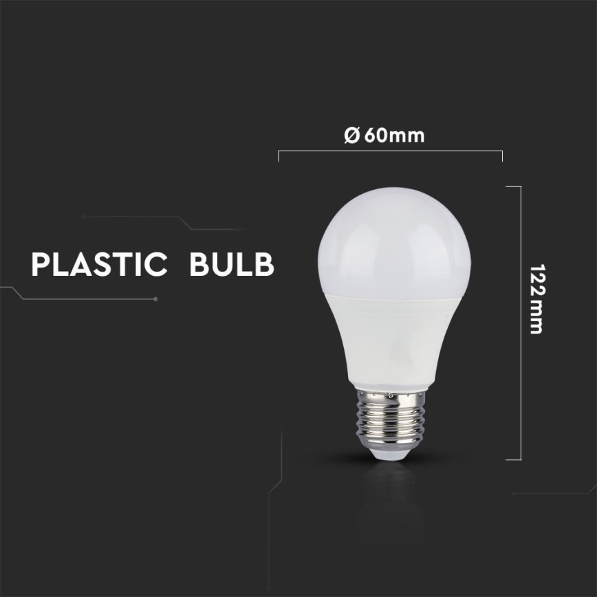 SÆT 2x LED-pære dæmpbar A60 E27/9W/230V 4000K