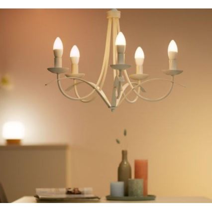 SÆT 2x LED-pære dæmpbar C37 E14/4,9W/230V 2700-6500K CRI 90 Wi-Fi - WiZ