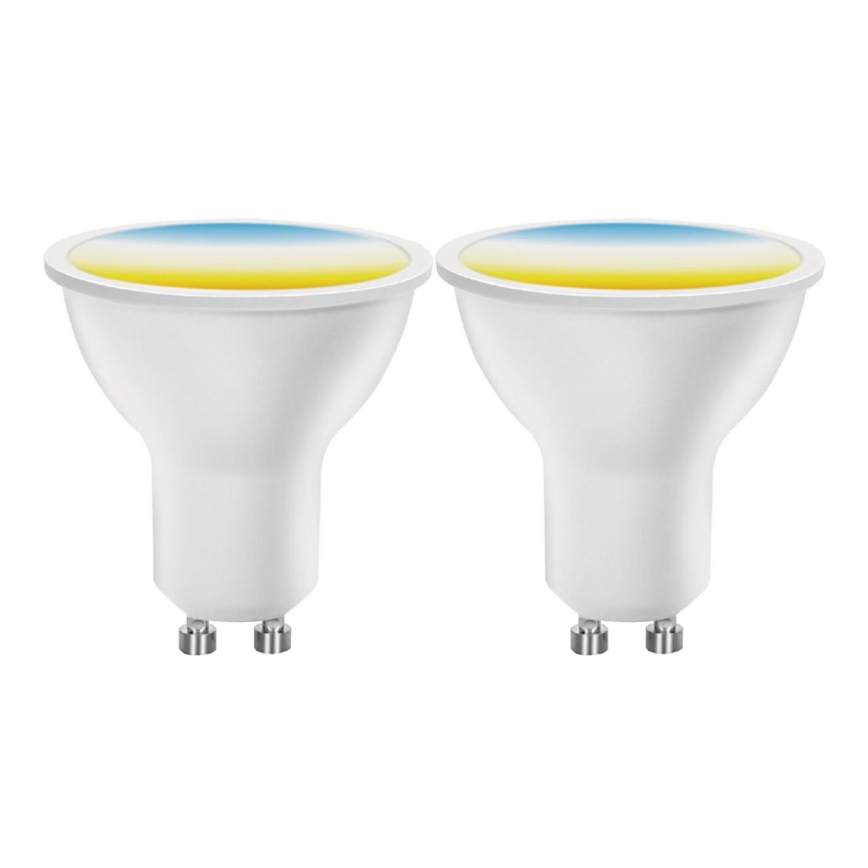 SÆT 2x LED-pære dæmpbar MESH Smart GU10/6,5W/230V 2700-6500K + fjernbetjening - Aigostar