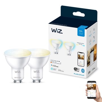 SÆT 2x LED-pære dæmpbar PAR16 GU10/4,7W/230V 2700-6500K CRI 90 Wi-Fi - WiZ