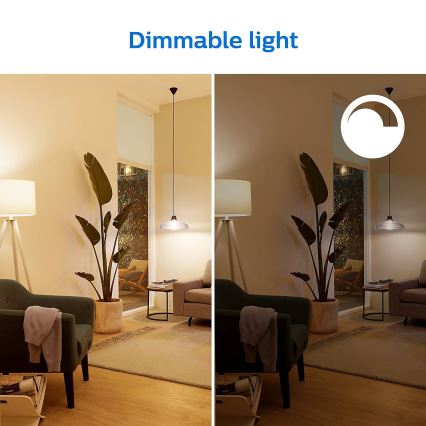SÆT 2x LED-pære dæmpbar Philips A60 E27/8W/230V Wi-Fi