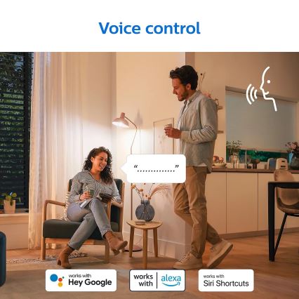 SÆT 2x LED-pære dæmpbar Philips A60 E27/8W/230V Wi-Fi
