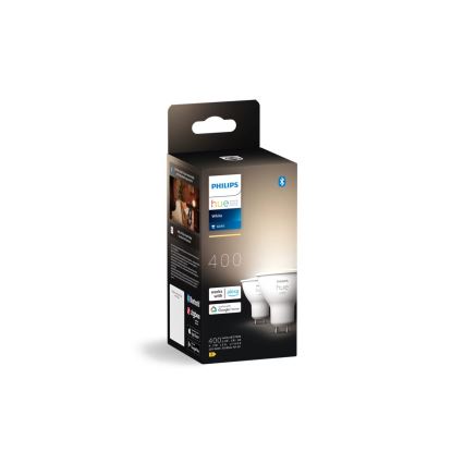 SÆT 2x LED-pære dæmpbar Philips Hue WHITE GU10/4,2W/230V 2700K