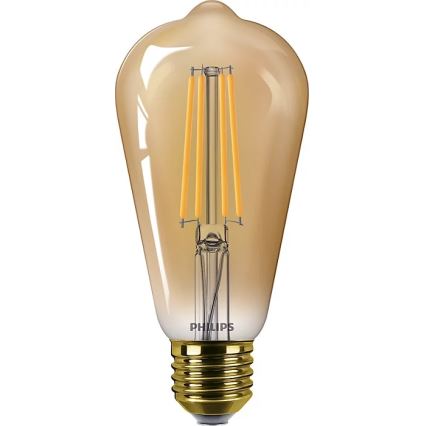 SÆT 2x LED-pære dæmpbar VINTAGE Philips ST64 E27/4,2W/230V 2200K