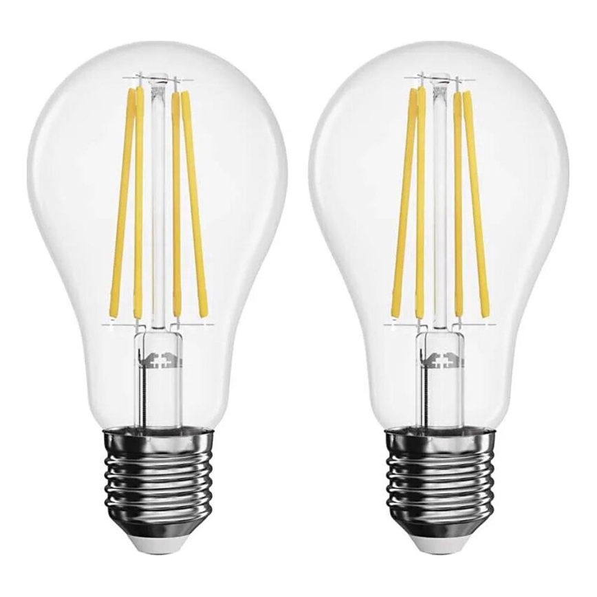 SÆT 2x LED-pære FILAMENT A60 E27/5,9W/230V 2700K