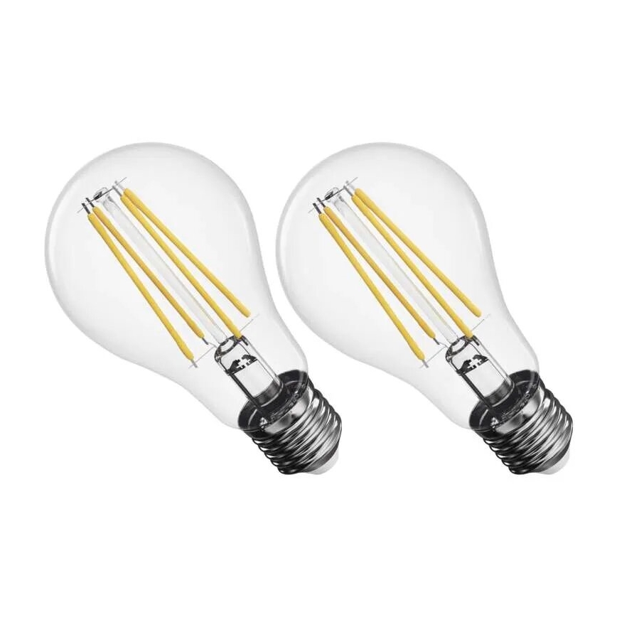 SÆT 2x LED-pære FILAMENT A60 E27/5,9W/230V 2700K