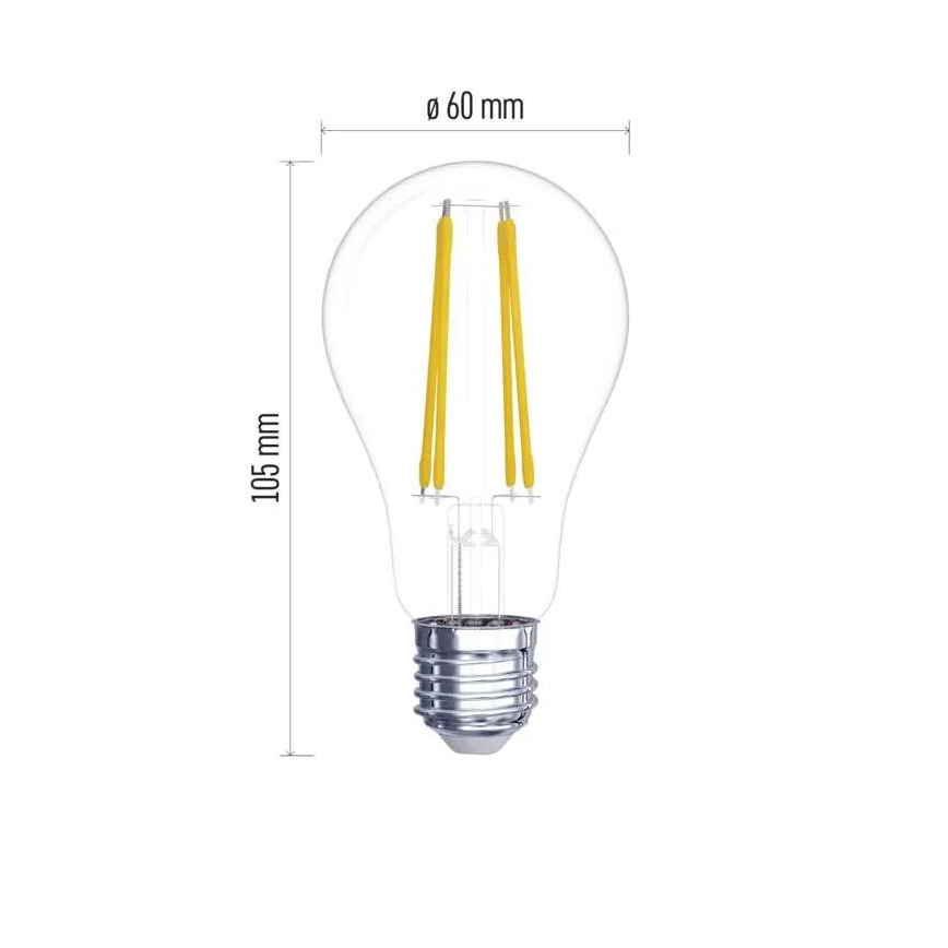 SÆT 2x LED-pære FILAMENT A60 E27/5,9W/230V 2700K