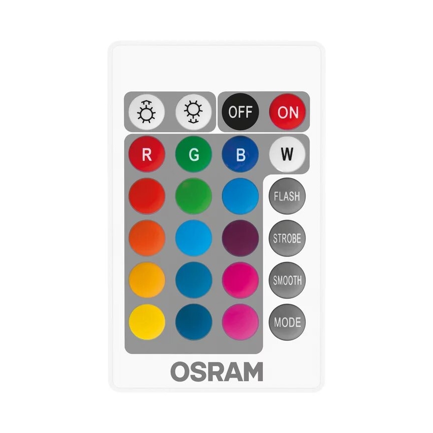 SÆT 2x LED-pære med RGBW-farver dæmpbar B38 E14/4,9W/230V 2700K + fjernbetjening - Osram