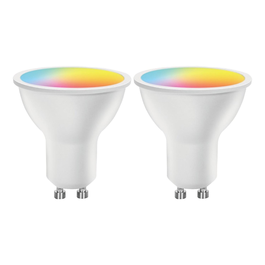 SÆT 2x LED-pære med RGBW-farver dæmpbar MESH Smart GU10/6,5W/230V 2700-6500K - Aigostar