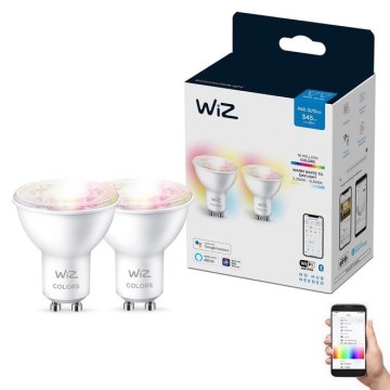 SÆT 2x LED-pære med RGBW-farver dæmpbar PAR16 GU10/4,7W/230V 2200-6500K Wi-Fi - WiZ