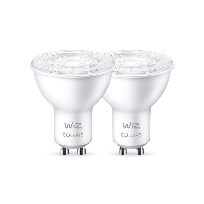 SÆT 2x LED-pære med RGBW-farver dæmpbar PAR16 GU10/4,7W/230V 2200-6500K Wi-Fi - WiZ