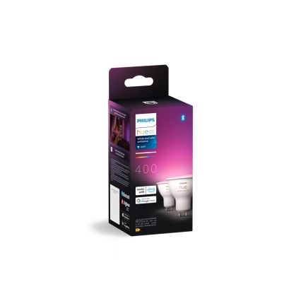 SÆT 2x LED-pære med RGBW-farver dæmpbar Philips Hue White And Color Ambiance GU10/4,2W/230V 2000-6500K