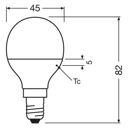 SÆT 2x LED-pære P45 E14/4,9W/230V 3000K - Osram