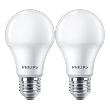 SÆT 2x LED-pære Philips A60 E27/10W/230V 4000K