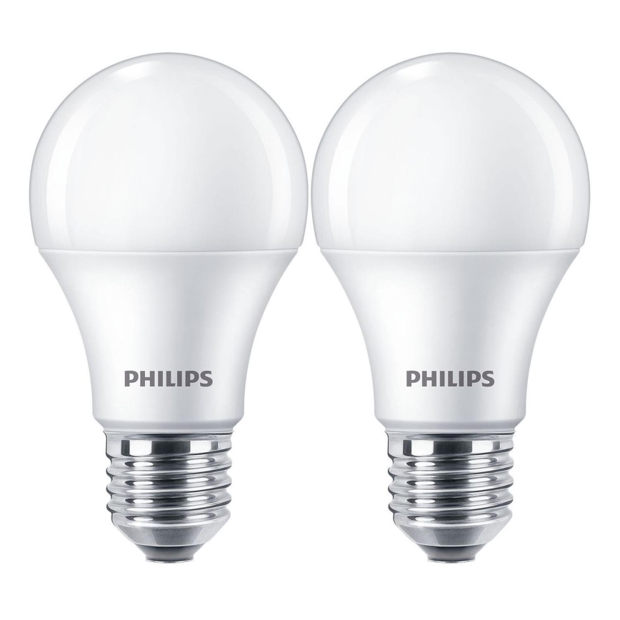 SÆT 2x LED-pære Philips A60 E27/10W/230V 4000K
