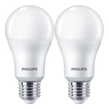 SÆT 2x LED-pære Philips A67 E27/13W/230V 4000K