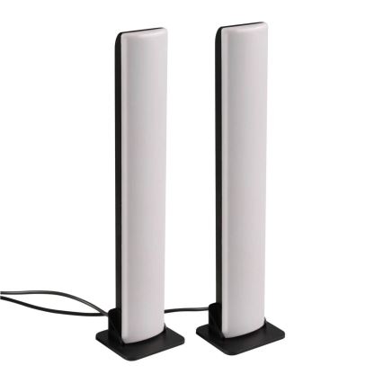 SÆT 2x LED RGB Bordlampe dæmpbar GAMER LED/5W/5V + fjernbetjening