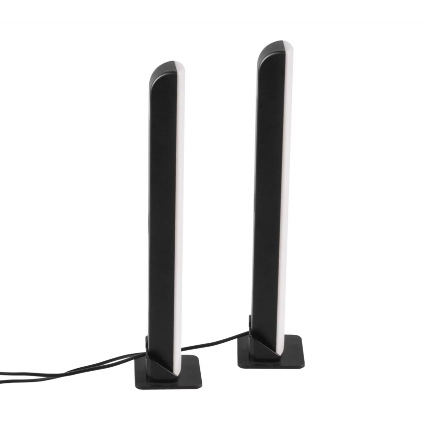 SÆT 2x LED RGB Bordlampe dæmpbar GAMER LED/5W/5V + fjernbetjening