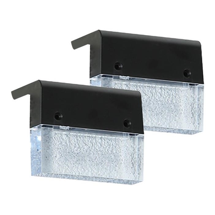 SÆT 2x LED RGB Soldrevet væglampe LED/1W/1,2V 3500K IP65