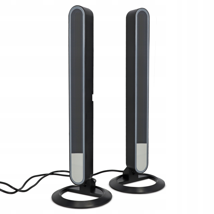 Sæt 2x LED RGBIC dæmpbar bordlampe LED/5W/5V sort + fjernbetjening