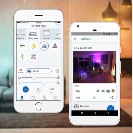 SÆT 2x LED RGBW Dæmpbar pære E27/11,5W/230V Wi-Fi + fjernbetjening - WiZ