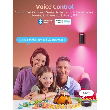 Sæt 2x LED RGBW dæmpbar pære MESH GU10/6,5W/230V 2700-6500K Wi-Fi - Aigostar