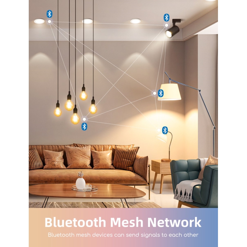Sæt 2x LED RGBW dæmpbar pære MESH GU10/6,5W/230V 2700-6500K Wi-Fi - Aigostar